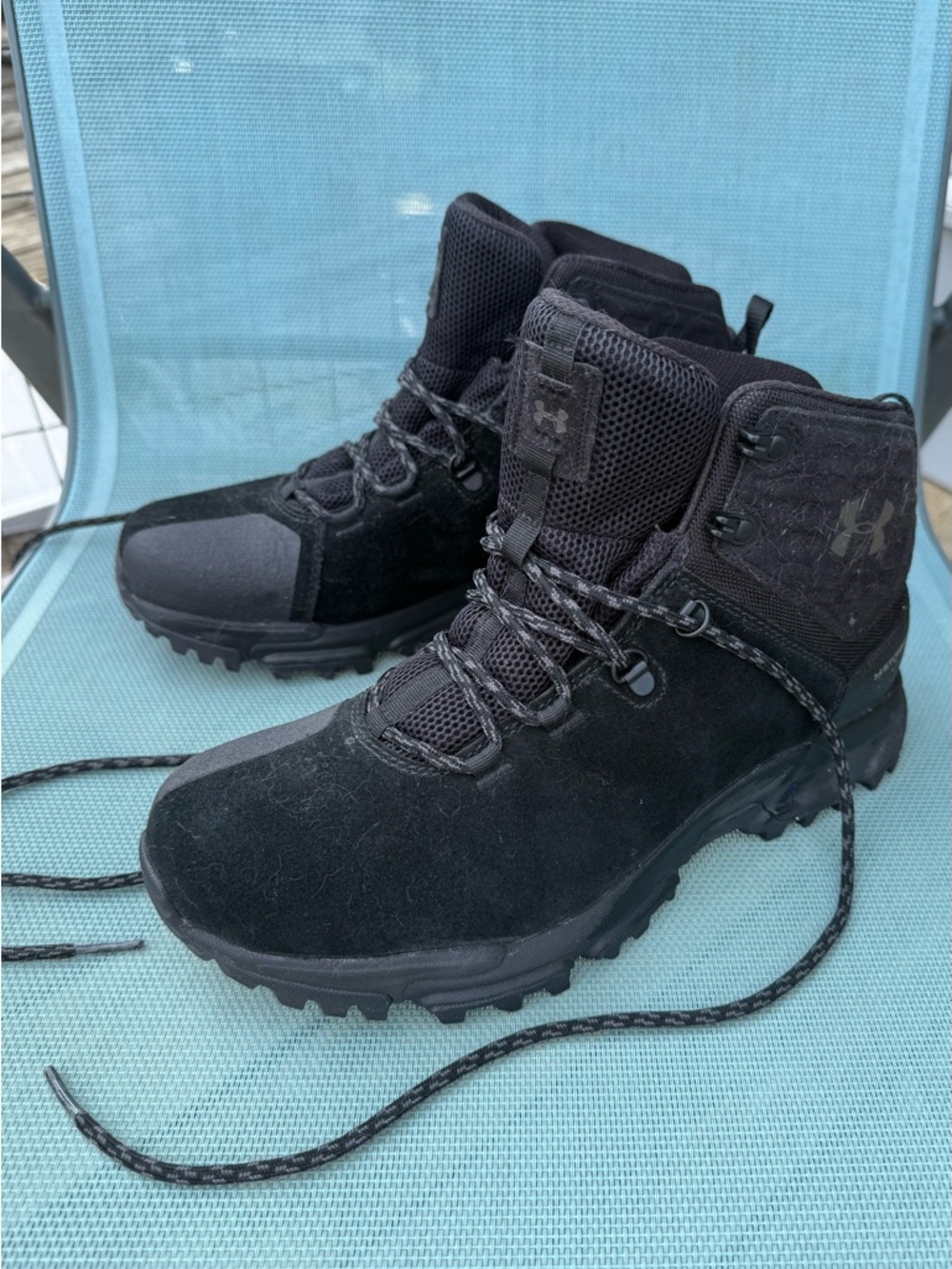 Under Armour Black Men's Waterproof Lace-Up Hiking Boots